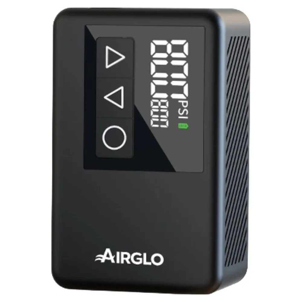Airglo 스마트 미니 LCD 120PSI 자전거 전동펌프 블랙