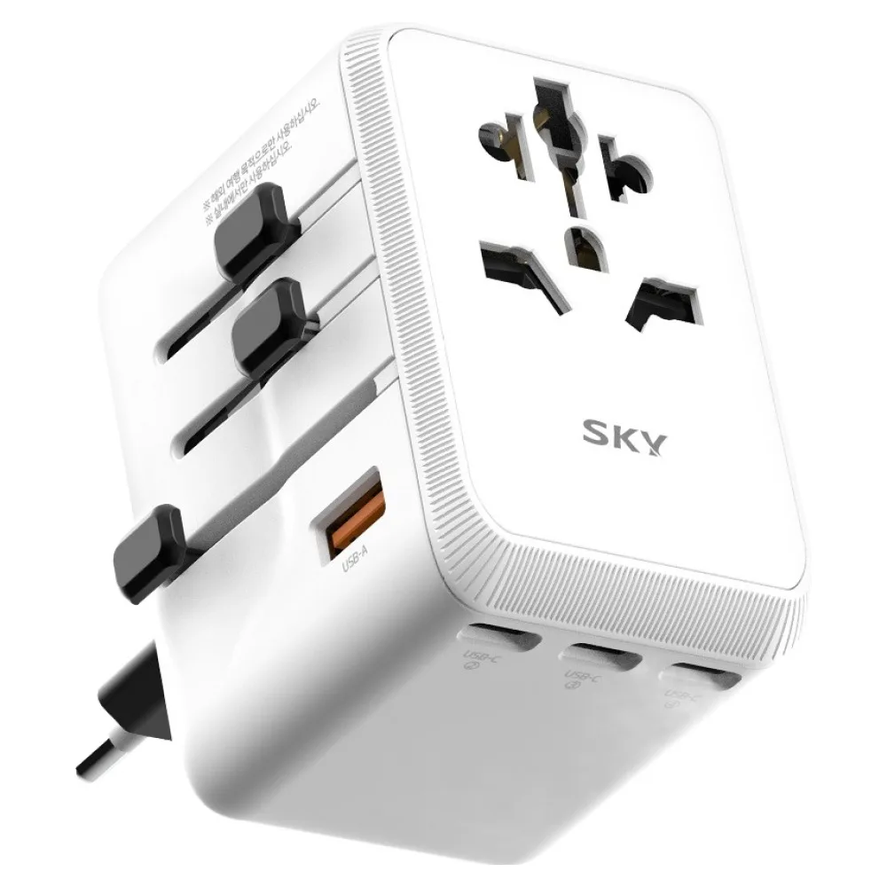 SKY 필 GaN 65W 5포트 여행용 멀티 어댑터 T65PD