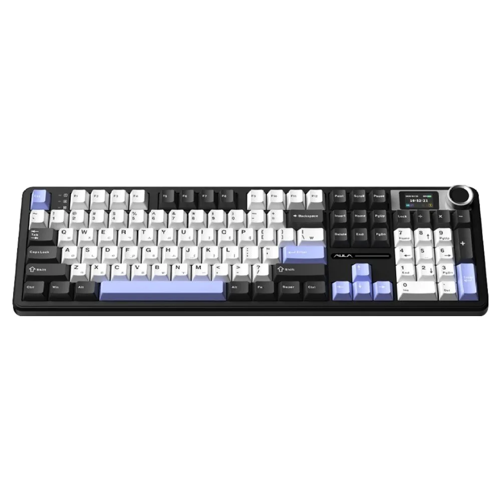AULA F108Pro 유무선 기계식 키보드 오로라 블랙 저소음 바다축