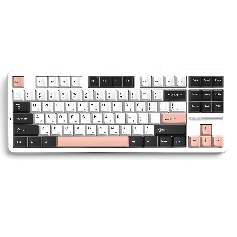 AULA F87 Pro 유무선 텐키리스 기계식 키보드 올리비아 화이트