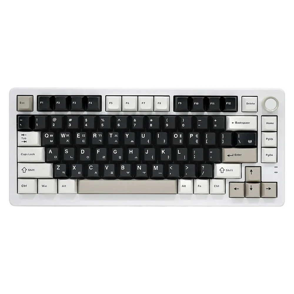 큐센 QSENN Q75 PBT 유무선 가스켓 기계식 키보드 크림치즈